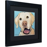 Zaštitni znak Likovna umjetnost Umjetnost platna sretnog psa Umjetnost platna Pat Saunders-bijela, crna