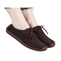 Woobling Ladies Flats pertle Casual Shoes Comfort mokasine cipele za hodanje lagana neklizajuća prozračna kafa 10
