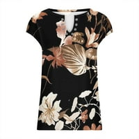 Žene Uređena Plaža Bluza Trendi Grafički Tunika Kratke Rukave Košulje Casual Labave Ljeto Majice Dizajn
