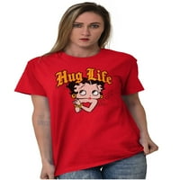 Funny Betty Boop Crtani zagrljaj Životni ženski grafički majica Tees Brisco Brends X