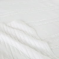 Set prekrivača i šam - hipoalergenijski krevet za preveliki krevet sa prugastim ruffle dizajnom - Kadyn