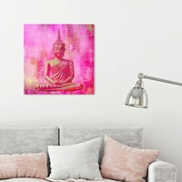 Piste Avenue Duhovna i vjerska zidna umjetnost Platno Ispisuje 'Buddha Pink' Religion - ružičasta, narandžasta