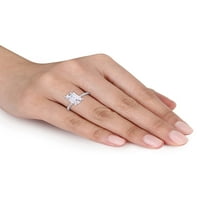 3-karatni T. G. W. Moissanite zaručnički prsten od 10k bijelog zlata