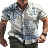 Glonme muns vrhovi majica s kratkim rukavima niz ljetne košulje muškarci Regularna Fit Tee Hawaiian rever