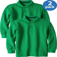 Wonder Nation Boys Školska uniforma dugih rukava s dugim rukavima Polo majica, paket vrijednosti, veličine 4- & husky