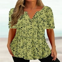 Ženski letnji vrhovi Sakrij stomak tuniku letnje kratke rukave majice slatka Flowy Tshirt Casual Dressy bluze za tajice