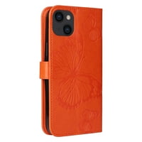 Nalacover za iPhone Plus magnetnu futrolu za novčanik, Luksuzni reljefni leptir PU kožni otvor za kartice