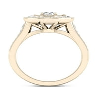 1ct TDW dijamantski verenički prsten od 14k žutog zlata