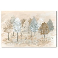 Wynwood Studio priroda i pejzaž zidna Umjetnost platna grafike 'Woodland Pines' šumski pejzaži-Bijela,