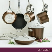 Anolon Nouvelle Bacper Luxe Hard-Anodizirani set za kuhanje, 11-komad, sable