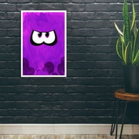 Visotarski otisci 'Tim Purple Print', Gamer Wall Art - Stilizovane ljubičaste oči, moderni savremeni poster