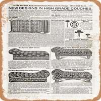 Metalni znak - Sears katalog stranica reprodukcija kaučama PG. - Vintage Rusty izgled