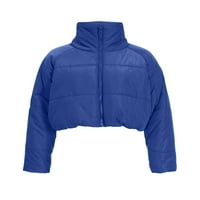 LUMENTO WOOGE zimska topla zadebljana jakna obično modna čvrsta boja za obljeljci za obljeljstava ovratnik