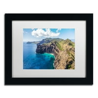 Zaštitni znak likovne umjetnosti' Kauai Coast ' platno Art Pierre Leclerc, bijeli mat, crni okvir