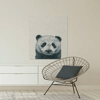 Panda krupni otisak slikanja na omotanom platnu