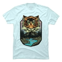 Tiger and Nature muške svijetloplave grafičke majice - dizajn ljudi 2XL