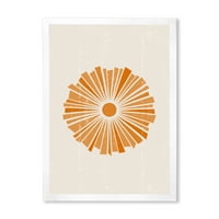PROIZVODNJA Narančasta zračenja sunca Moderna uramljena umjetnička štampa