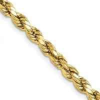 Primalni zlatni karatski žuto zlato polučvrsti dijamantni lanac konopa