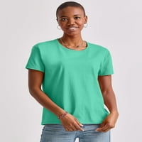 Hanes Essentials ženska pamučna majica, prevelizirani FIT sretan proljetni zeleni s