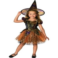 Rubie's Elegant Witch Girl Halloween Fanchines-haljina za mališana za Toddler, 3T-4T