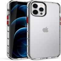 Fulenqnu prenaponski serija za iPhone Pro Case - Sleek Clear Case Prilagodljivi tasteri - dim