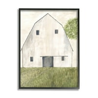 Stupell Industries tradicionalna Bijela Barn zelena trava visoko drvo, 20, dizajnirao Cindy Shamp