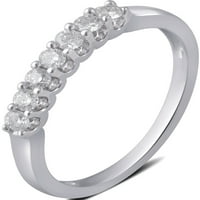 Carat TW okrugli dijamant 10k dijamant od bijelog zlata dijamantski kamen vjenčani prsten