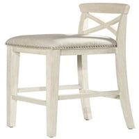 Hillsdale Namještaj Bayview podstavljeno sjedalo Visina Coltra stolica za drvo, set od 2, bijela žičana