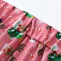 Odeerbi Božić Pidžama Za Porodicu Odgovarajuće Odjeće Djecu Merry Trees DeerPants Božić Sleepwear Set