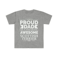 Ponosni tata škotski terijer Unise T-shirt s - 3XL pas Tata vlasnik Dan očeva