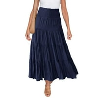 Cathalem ženske Midi suknje ženska ljetna elastična Boho Maxi suknja visokog struka Casual slatke suknje
