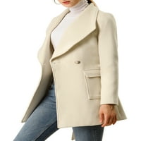 Jedinstveni povoljni ženski ovratnik sa šalom zimski kaput sa reverom sa džepovima