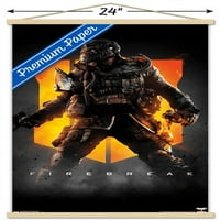 Call of Duty: Black Ops - Fire-devojk Ključni zidni poster sa drvenim magnetnim okvirom, 22.375 34