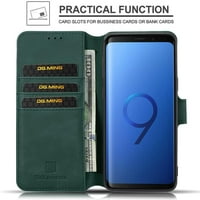 Slučaj za Samsung Galaxy S7, luksuzno PU kožna futrola Vintage Wallet Flip Cover TPU Inner Shell [Slots kartica] Magnetsko zatvaranje funkcije FOLIO SOXO otporna na punu zaštitu - tamnozeleno