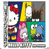 Moja heroja Academia Hello Kitty i prijatelji - oblici zidni poster, 22.375 34