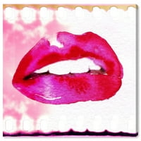 Wynwood Studio Moda i Glam Contemporary Platnena umjetnost - ružičaste fantastične usne, zidna umjetnost