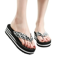 Sandale Ženske Cipele Na Leopard Print Udobnu Plažu Otvorenih Prstiju Prozračne Japanke