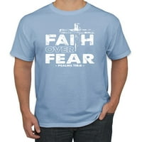 Divlji Bobby, vjera nad strahom Psalm 118: bijeli inspirativni kršćanin, muške grafičke majice, svijetloplava, velika