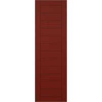 Ekena Millwork 18 W 50 H True Fit PVC horizontalna letvica uokvirena modernim stilom fiksni roletne, biber
