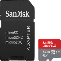 SanDisk ultra® plus microSDHC UHS-I kartica, 32GB sa adapterom