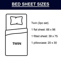 Kolekcija hotela Rayon Bed lim - komad, Twin, Sage