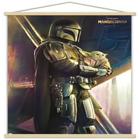 Star Wars: Mandalorijski - držani zidni poster sa drvenim magnetskim okvirom, 22.375 34