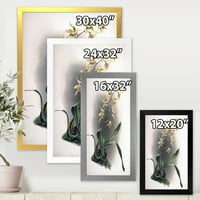 Designart' Cvijet Drevne Orhideje ' Tradicionalni Uokvireni Umjetnički Print