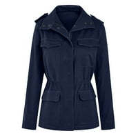 Stalna skraćena traper jakna za žene ženska Casual klasična jakna sa patentnim zatvaračem s više džepnih