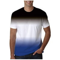 Taotanxi muškarci Casual okrugli vrat popularni gradijent Sport kratki rukav Tops T-Shirt T-shirt za muškarce