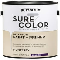 Rust-Oleum Sure Color Monterey, Interiot Paint + Primer, Završna Obrada Ljuske Jaja, Galon
