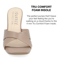 Kolekcija Journee Womens Chazz Tru Comfort Foam Veganske Sandale Od Kožnog Bloka Na Petu