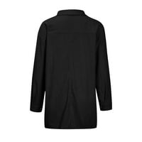 Ženski jednobojni džepni kaput s džepovima za rever rekreativni kardigan s dugim rukavima Hot6sl4884712