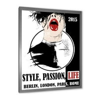 PromenArtirt 'Style Passion Life Fashion Woman VIII' Vintage uokvirila umjetnost Ispis