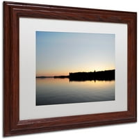 Zaštitni znak likovne umjetnosti 'moosehead jezero zalazak sunca' umjetnost Nicole Dietz, bijela mat,